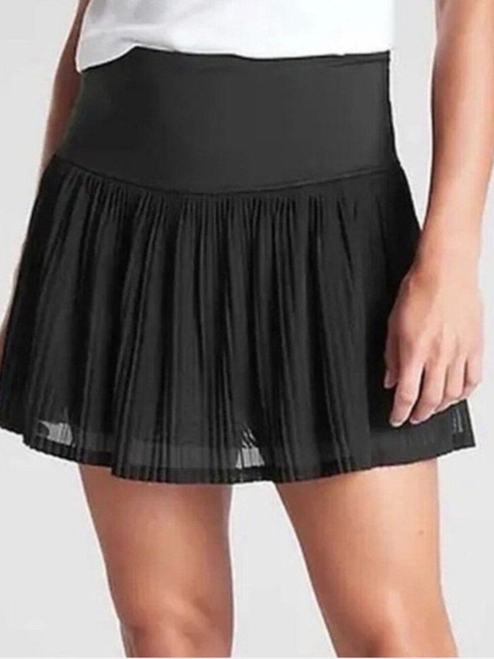Athleta A-Game Mesh Skort 13.5 Women XS Black Athletic Golf Skirt Pickleball